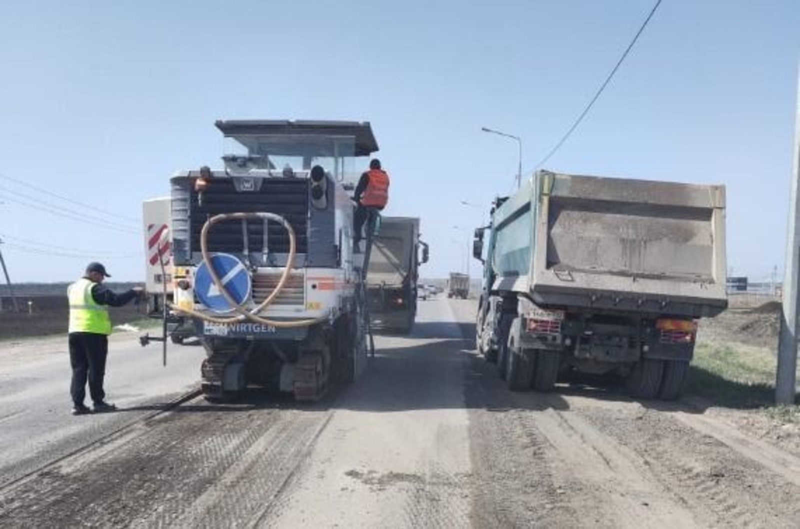 В Уфимском районе Башкирии идёт ремонт участка дороги Уфа — Чишмы