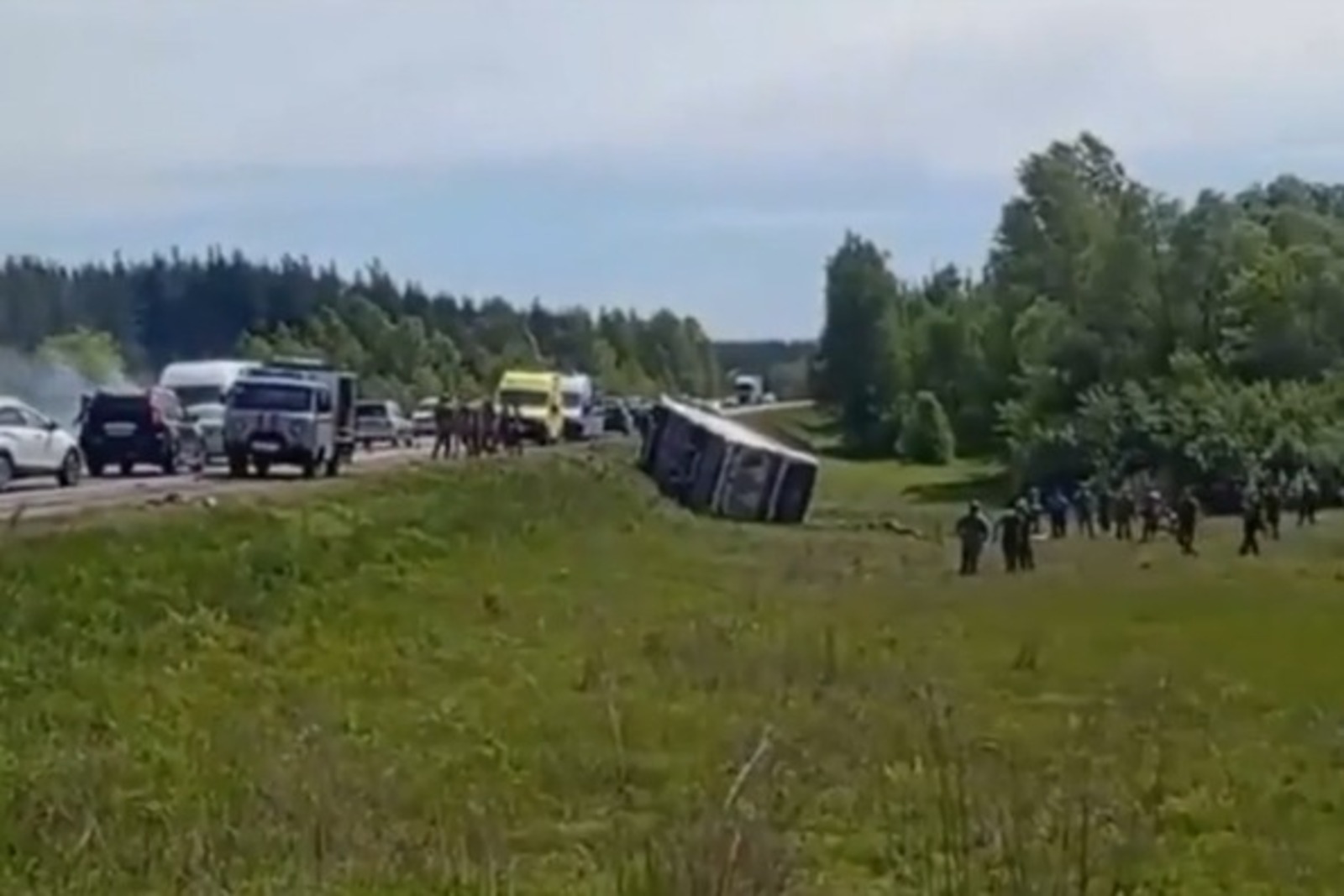 Автобус, перевозивший военнослужащих из Башкирии, попал в ДТП в Воронеже